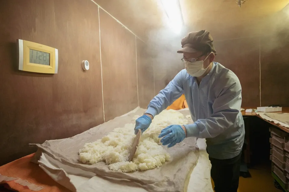 甘酒麹で作る<甘酒 爽爽>自然栽培米の甘酒麹を使用した爽やかな甘さ