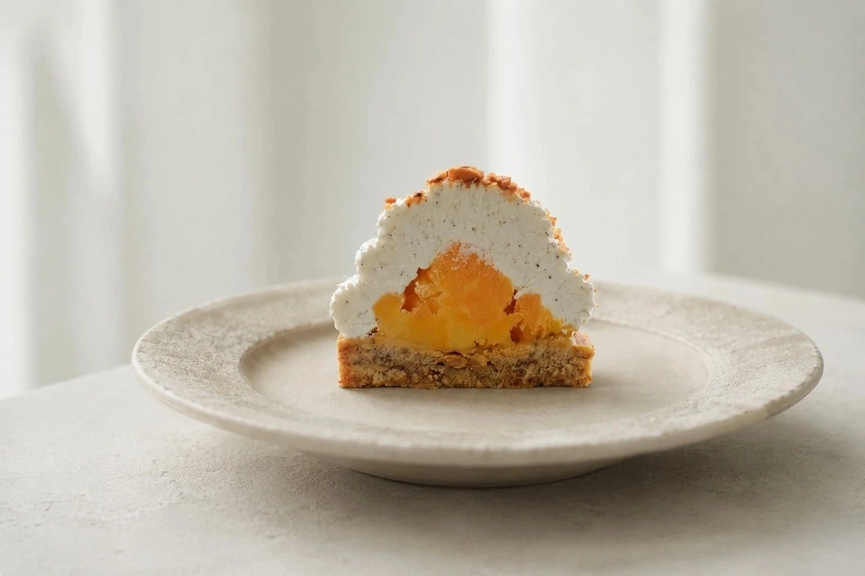 【３日間限定】短い旬を一つのケーキに　ワッサー（桃）のクッキーケーキ：完全オーガニック・グルテンフリー