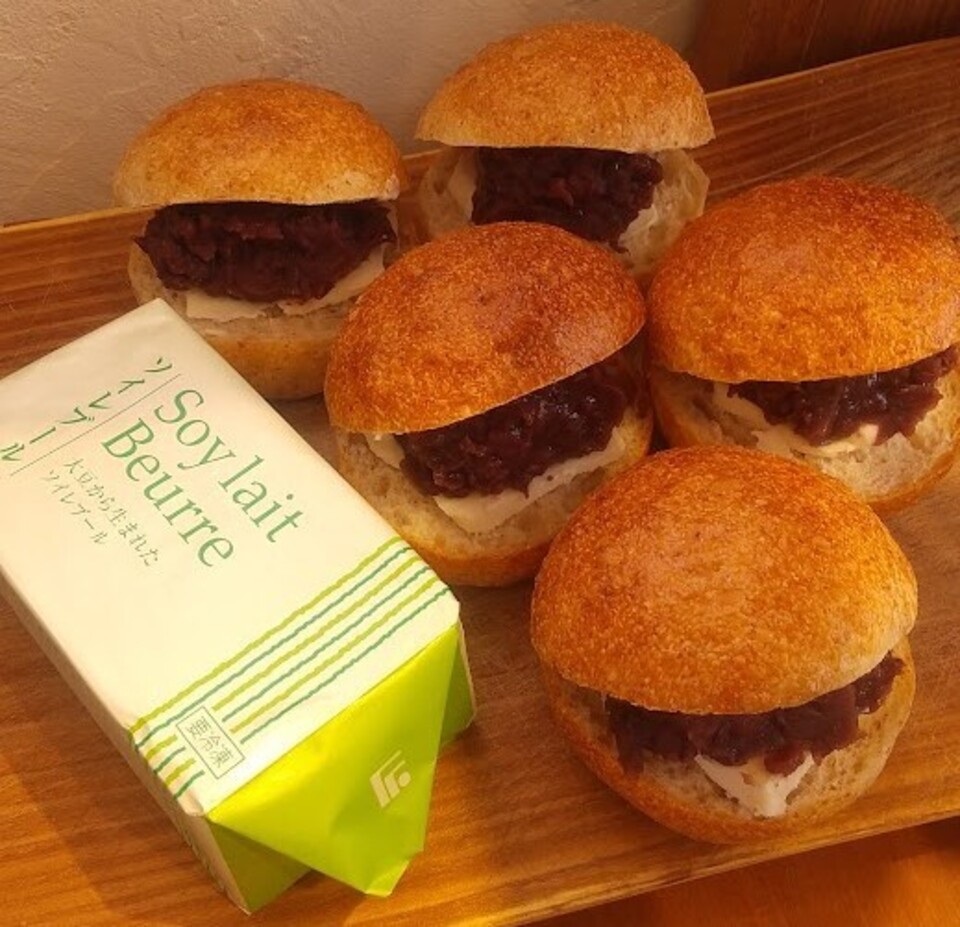 国産小麦の石窯パン＜あんバターサンド＞ヴィーガンなのにコクのある美味しさ！