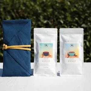 山岳民族レンテン族手織り手染め布で包むギフト(藍） 化学肥料農薬不