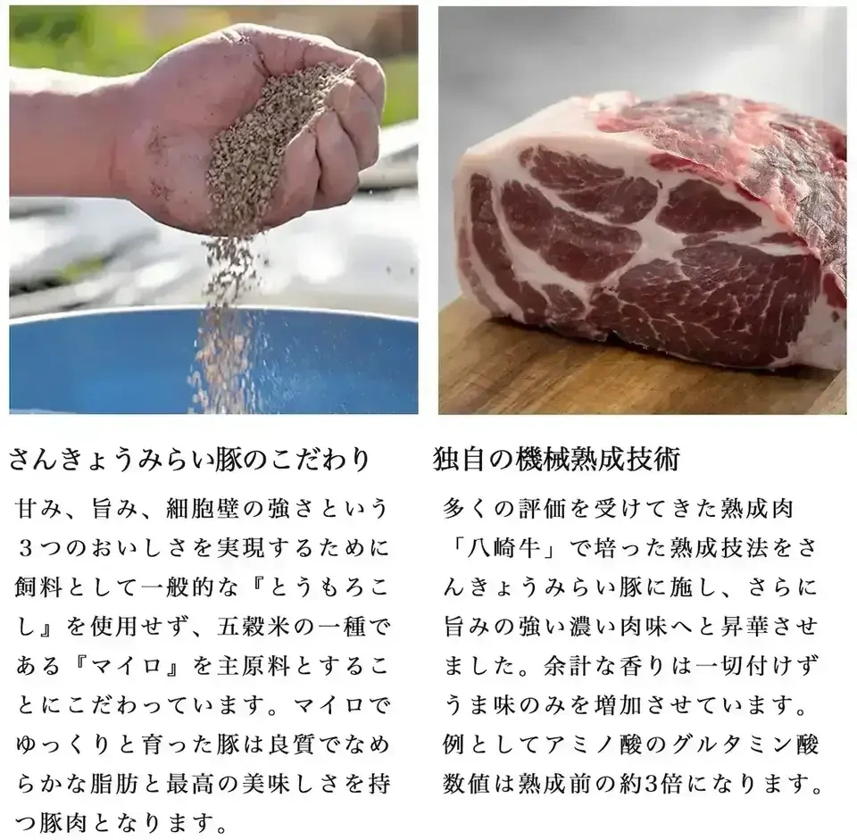 「さんきょうみらい豚」熟成ももうす切り