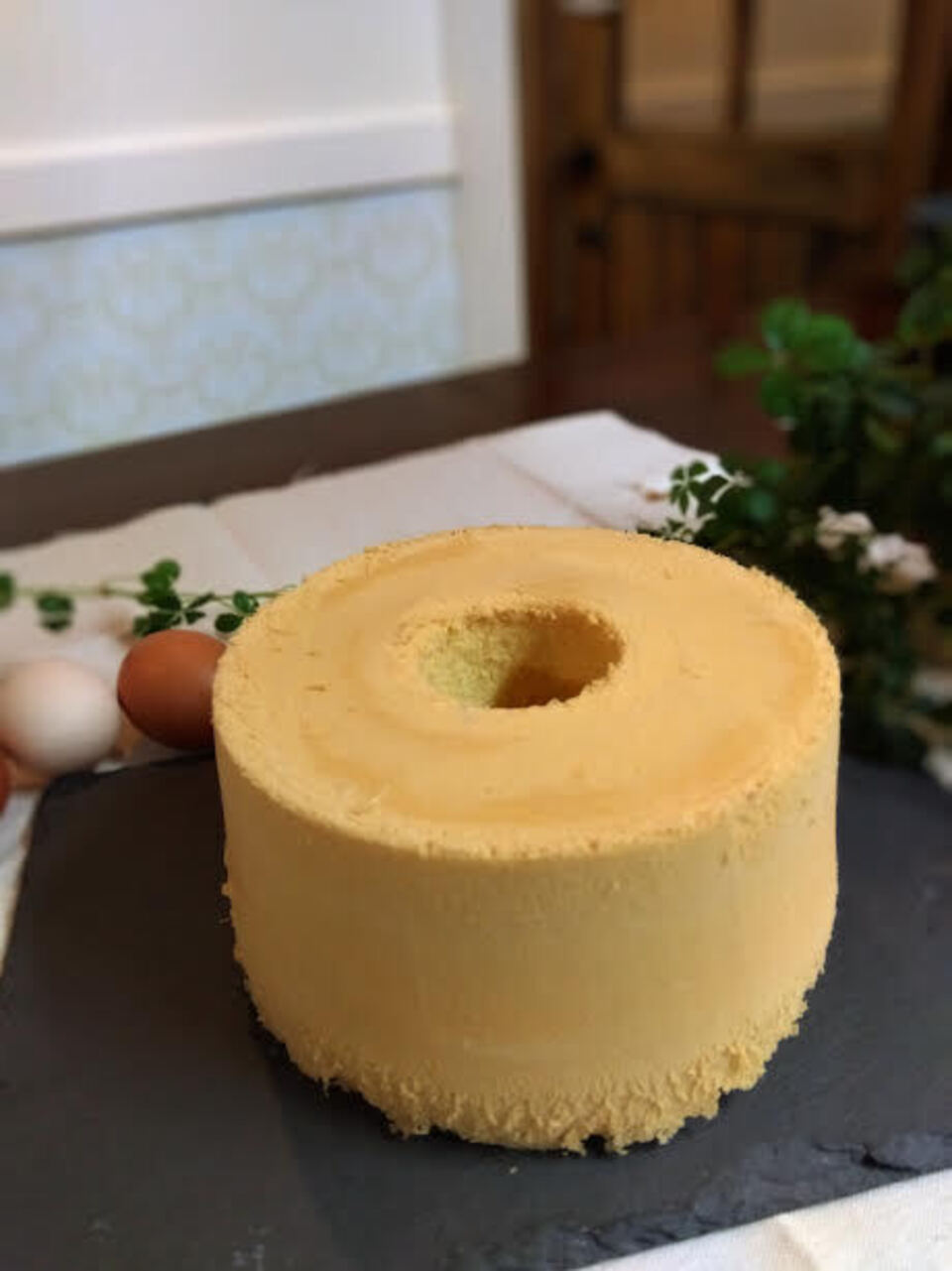 農薬不使用米粉と有機素材で手作り＜ふんわりしっとり米粉シフォンケーキ/ホール＞ノンオイルで乳・小麦・食品添加物不使用