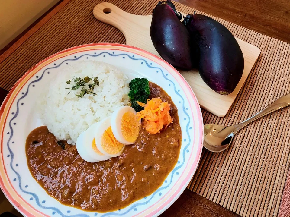 「国産牛豚を自家挽き。とろける茄子の贅沢キーマカレー」<無添加・グルテンフリー・砂糖不使用・天日塩100% >
