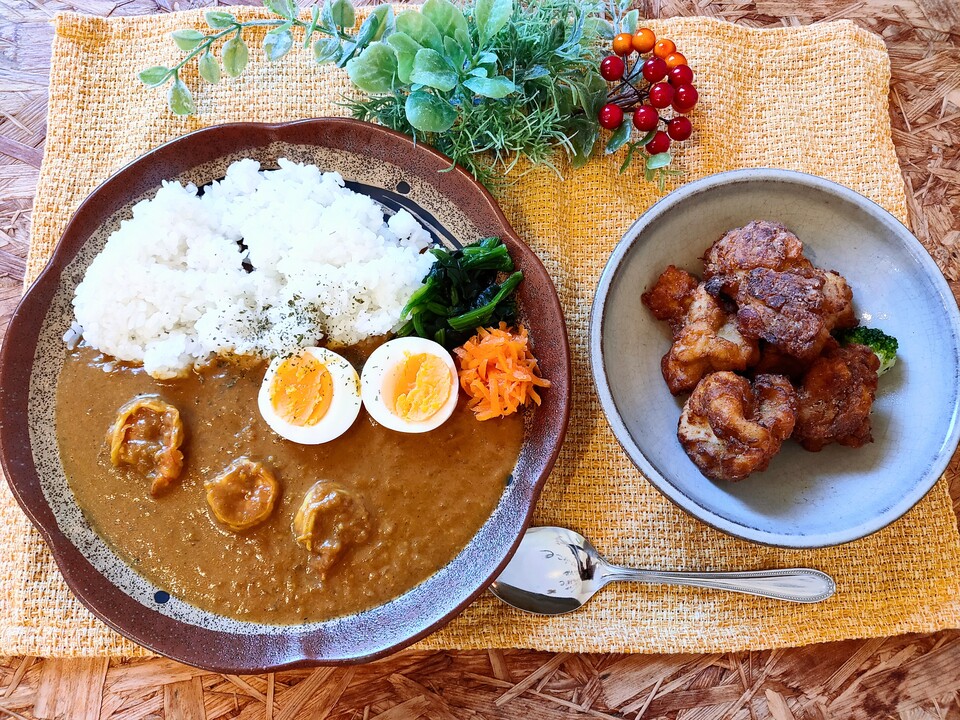 <お子様のいるご家庭におすすめ>素材厳選スパイスカレー5種・ブランド鶏のからあげセット <無添加・グルテンフリー・砂糖不使用>