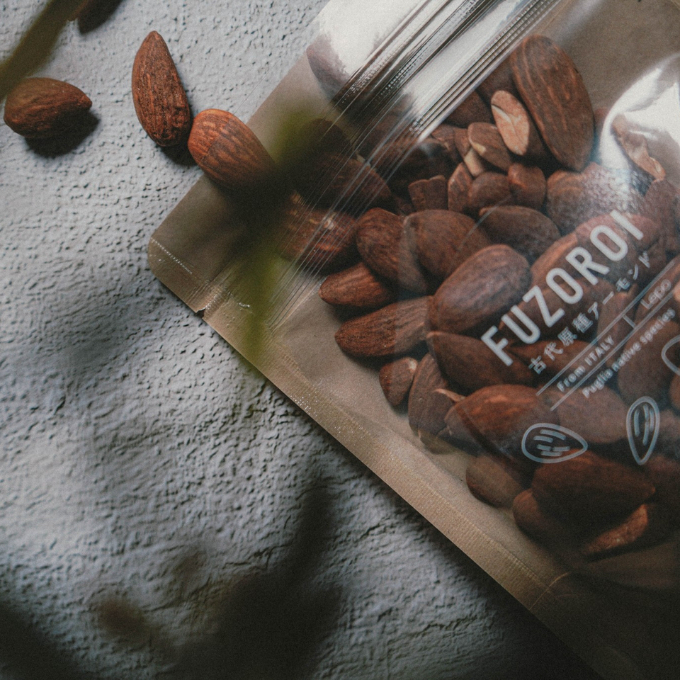 古代原種アーモンド 『 FUZOROI 』 素焼き/無塩 自家焙煎 Antique Almonds