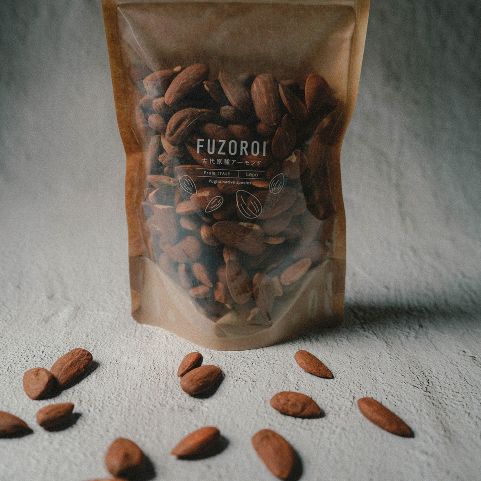 古代原種アーモンド 『 FUZOROI 』 素焼き/無塩 自家焙煎 Antique Almonds