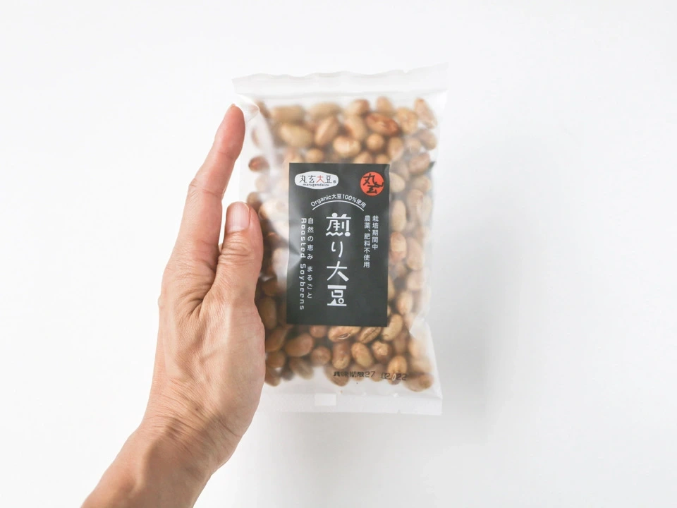 【自然栽培】丸玄の大粒煎り大豆｜ポリポリ食感・おやつやおつまみに
