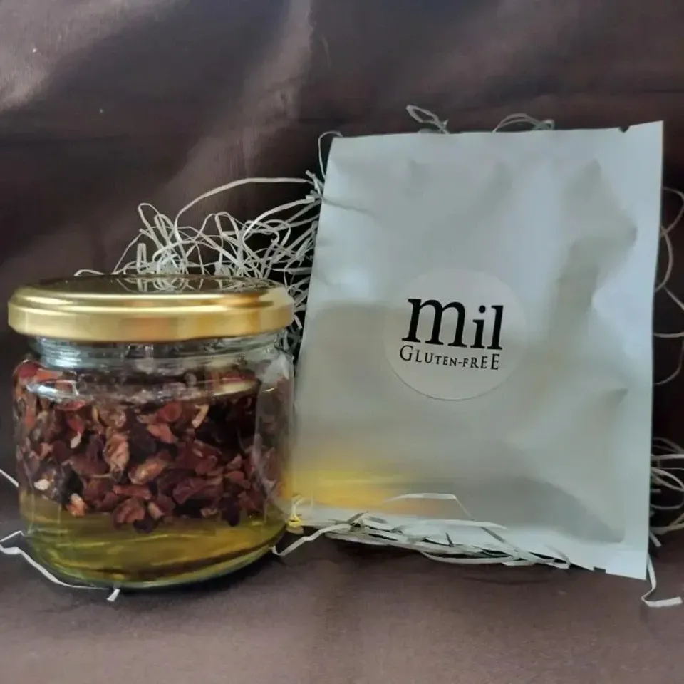 無添加＜カカオニブハニー＞茨城県土浦産の日本みつばち100%蜂蜜&ガーナ産カカオニブ