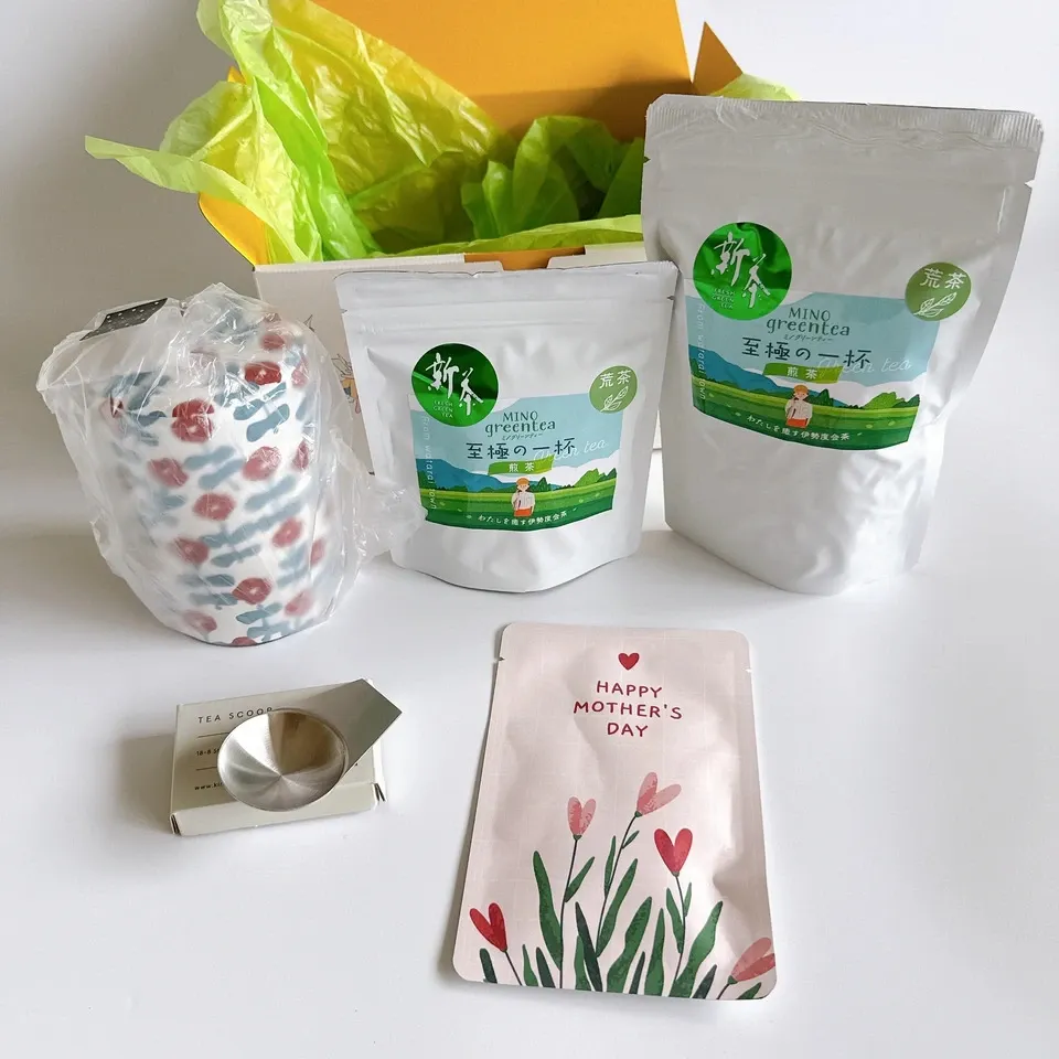【母の日】新茶ギフト【茶筒セット】 農薬・化学肥料を使わず育てた2026年産の新茶(荒茶)詰め合わせ