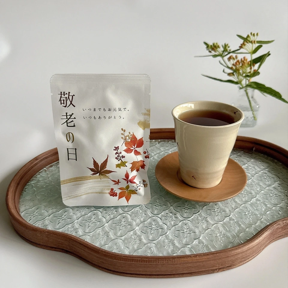 敬老の日 茶てがみ 切手を貼って送れるお茶入り手紙 プチギフト ほうじ茶 煎茶