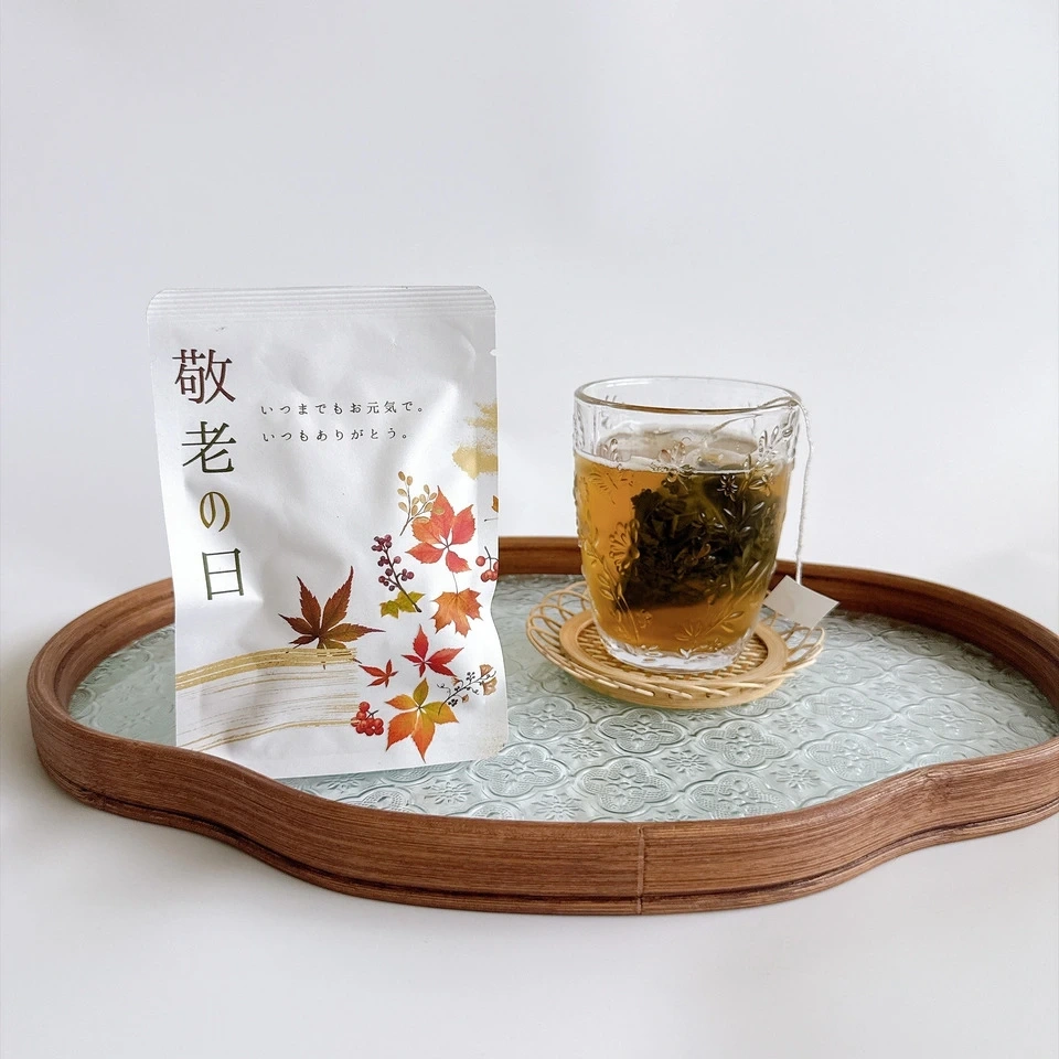 敬老の日 茶てがみ 切手を貼って送れるお茶入り手紙 プチギフト ほうじ茶 煎茶