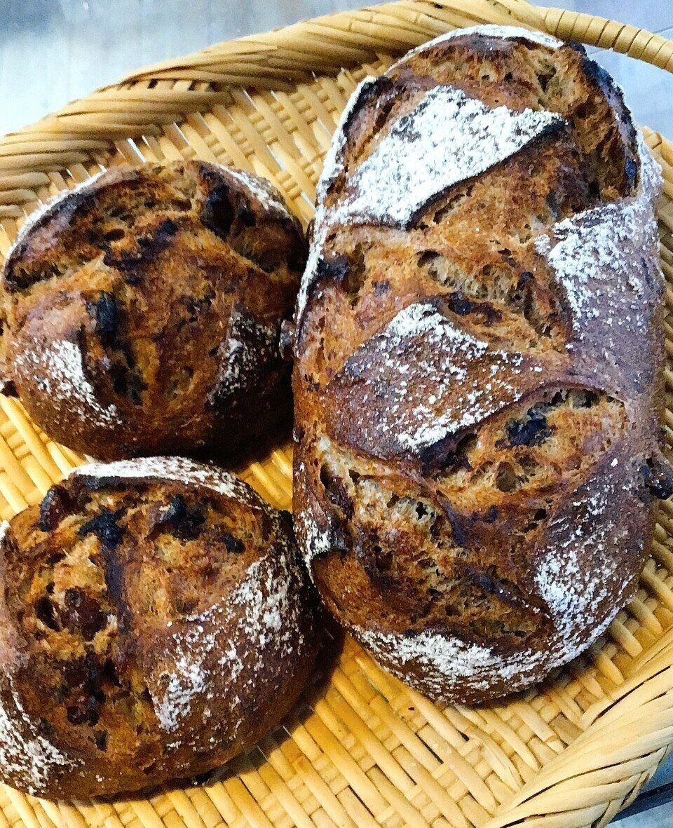 【限定福袋】【2個増量 】信州産小麦パンセット-自家製レーズン酵母とホシノ天然酵母使用-(発送不可地域あります)