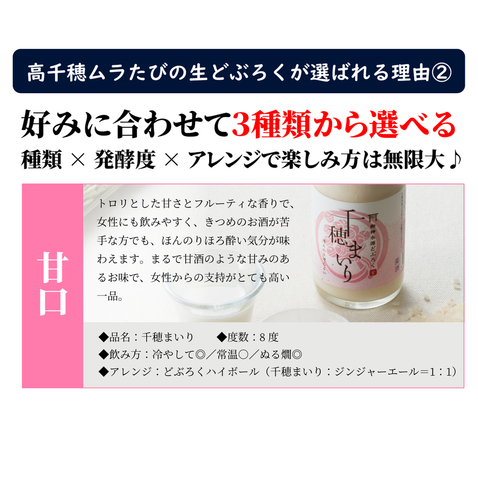 火入れなし自宅で熟成発酵できる オリジナルの味が楽しめる生どぶろく 甘口・辛口・中辛の3種類から選べる