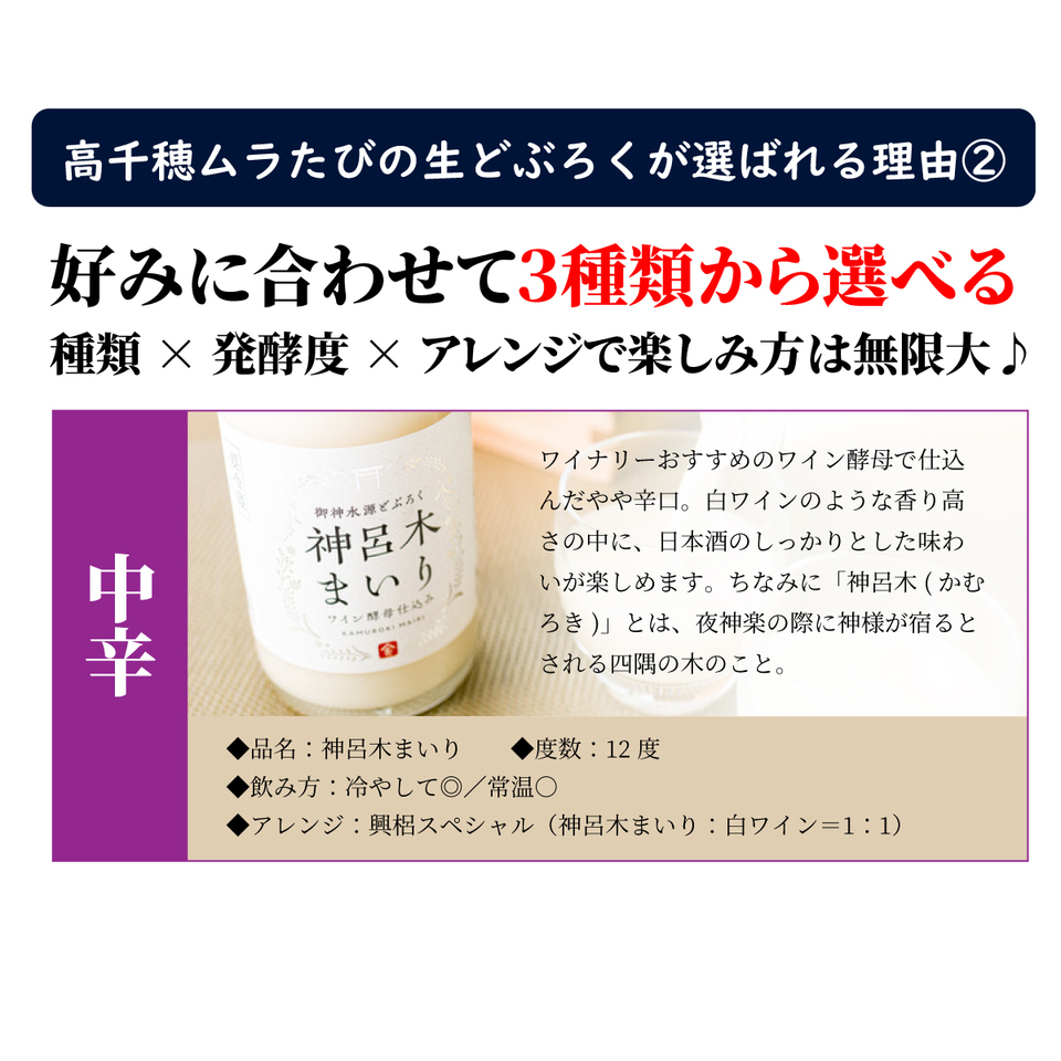 火入れなし自宅で熟成発酵できる オリジナルの味が楽しめる生どぶろく 甘口・辛口・中辛の3種類から選べる