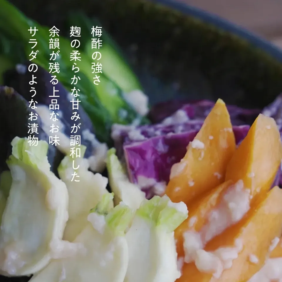 漬けるだけで旨み引き出す「梅麹つけ床」|希少な杉田梅×無農薬米麹
