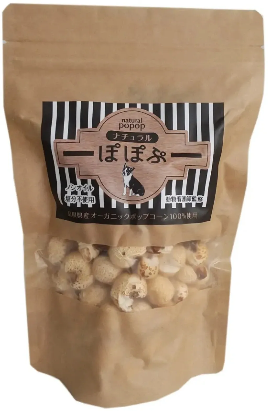 犬補助栄養食　ポン菓子　大容量300ｍｌ米１合　ポップコーン　日本語説明書付d 犬用おやつ～国産オーガニックポップコーン「ナチュラルぽぽぷ