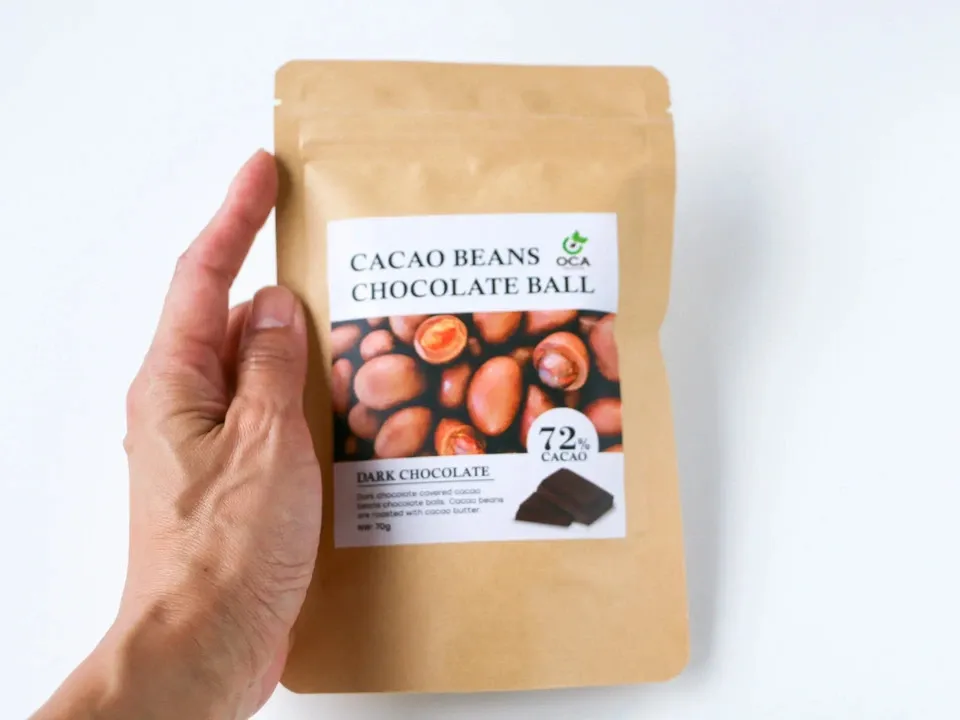 (お得用1kg)ベトナム産有機栽培<皮も丸ごとカカオ豆チョコレートボール>ダーク72%・ホワイト・ビーツ・ガックフルーツ