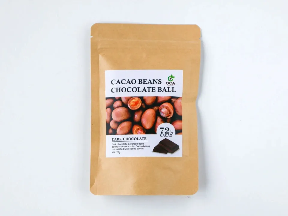 (お得用1kg)ベトナム産有機栽培<皮も丸ごとカカオ豆チョコレートボール>ダーク72%・ホワイト・ビーツ・ガックフルーツ