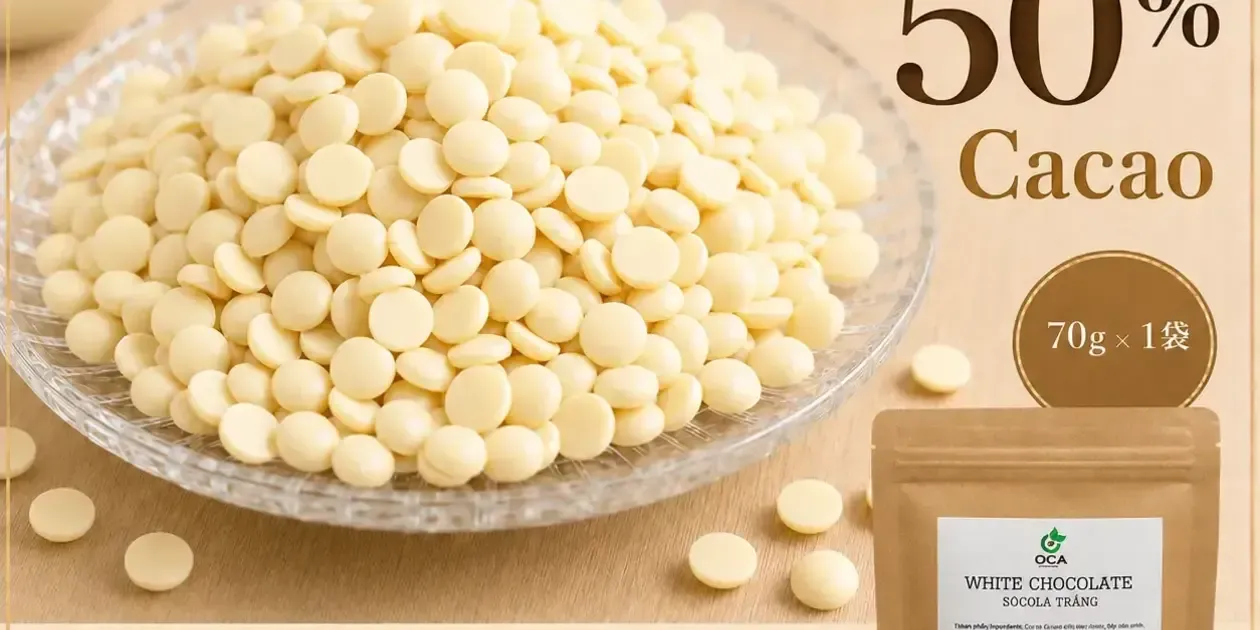 新発売】ホワイトチョコレート 50%｜オーガニックカカオバター使用・無