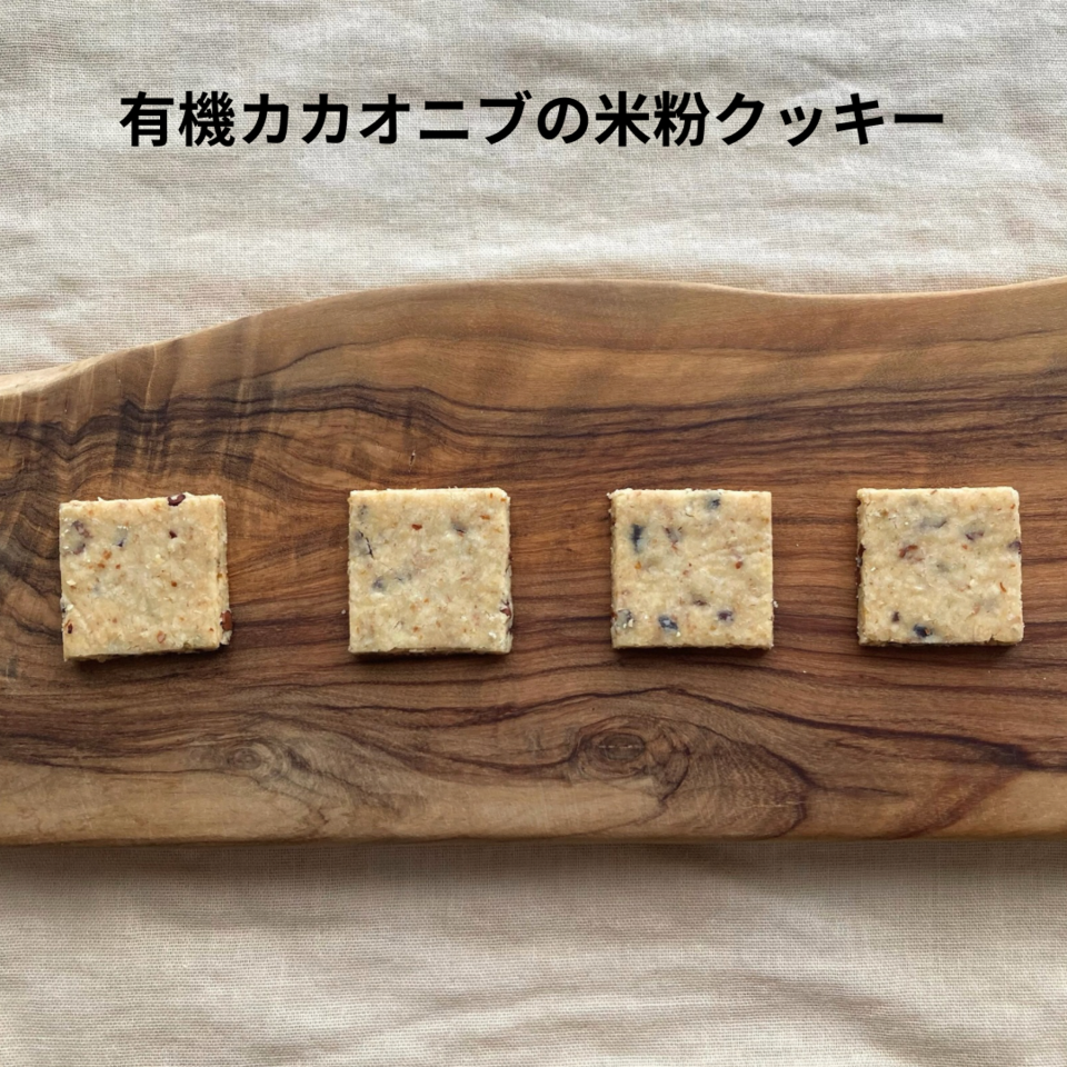 無農薬米粉のクッキー 100%無農薬・有機食材《甘味料不使用で甘くない》砂糖・小麦・卵・乳製品・大豆・食品添加物不使用