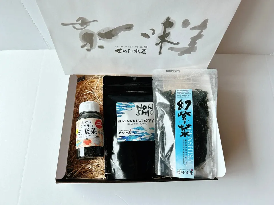 贈り物におすすめ~せのお水産の幻紫菜セット~