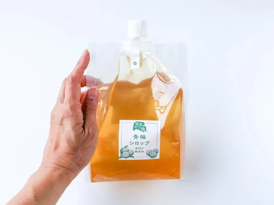 筑波の梅と砂糖だけで無加水手作り＜青梅シロップ＞保存料着色料無添加