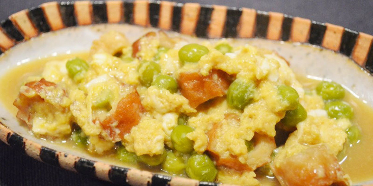 えん どう 豆 の 卵 とじ