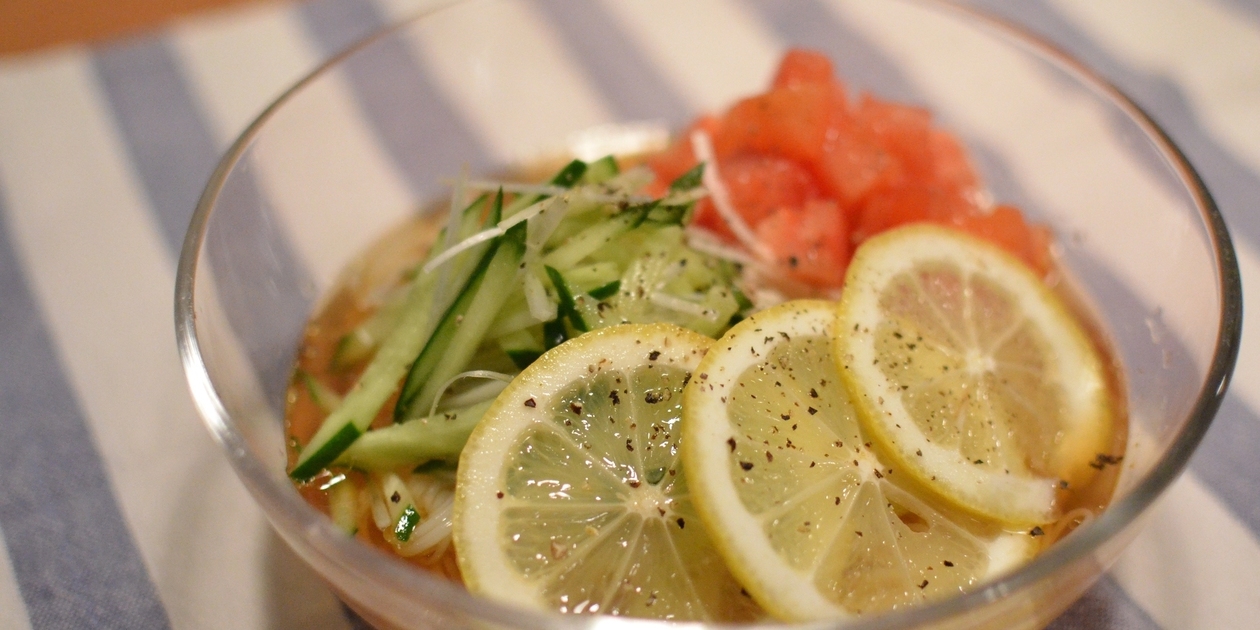 トマトとレモンのさっぱりそうめん