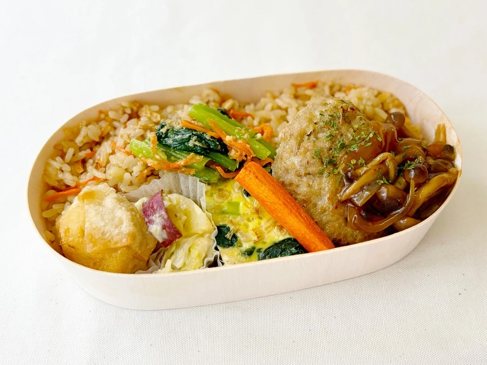 秋のお弁当5種(冷凍)【無農薬米、無添加、野菜は有機または特別栽培】