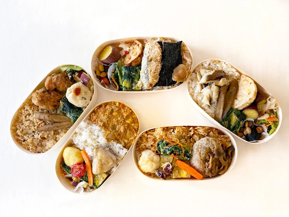 秋のお弁当5種(冷凍)【無農薬米、無添加、野菜は有機または特別栽培】