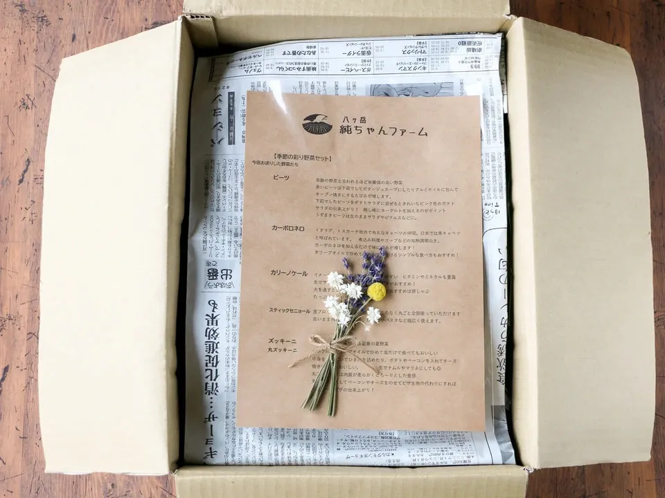 【八ヶ岳の麓で育てた季節の彩り野菜セット】農薬・化学肥料不使用（送料込み）