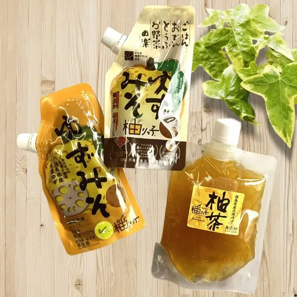 化学調味料無添加＜ゆず味噌と柚茶のセット＞徳島県産柚子使用 柚りっ