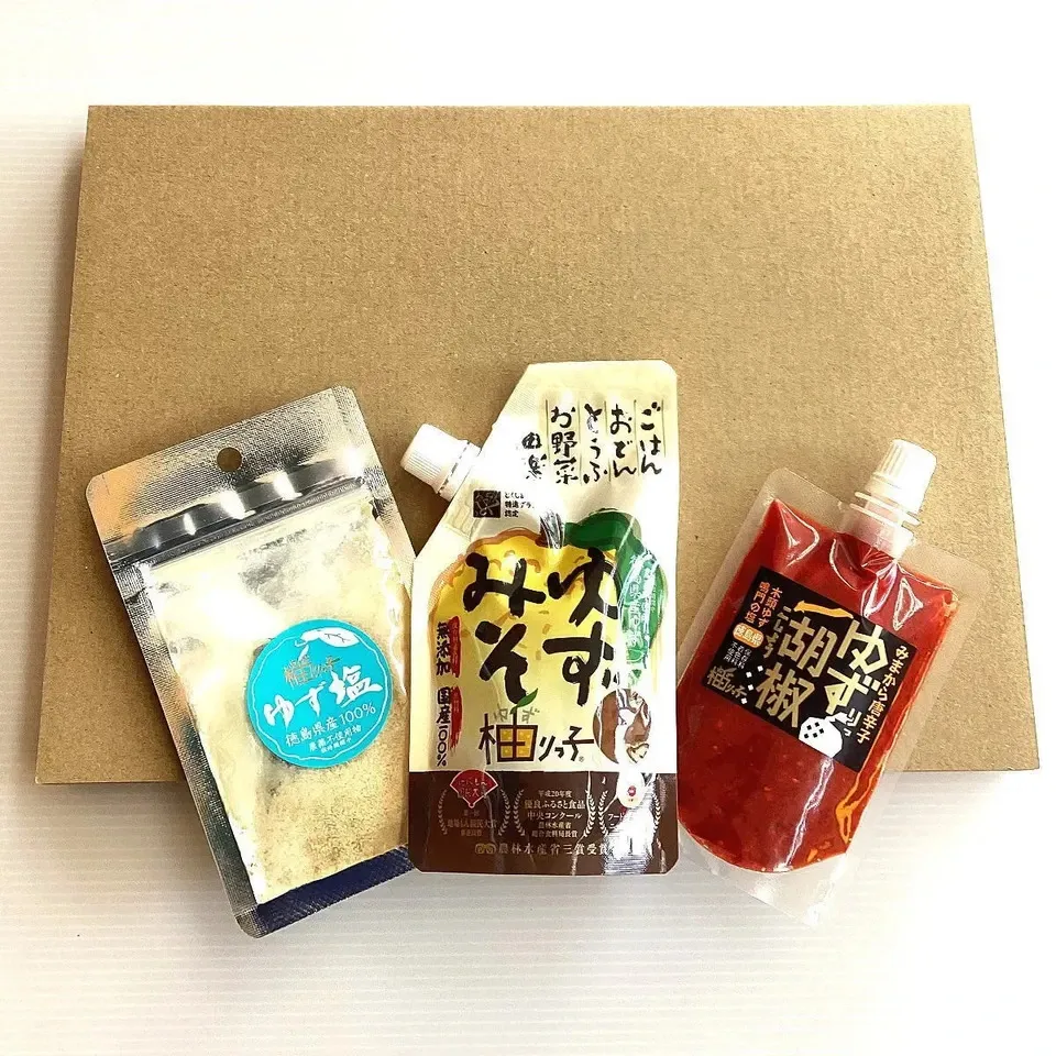 化学調味料無添加＜ゆず味噌・ゆず胡椒・ゆず塩のセット＞徳島県産柚子